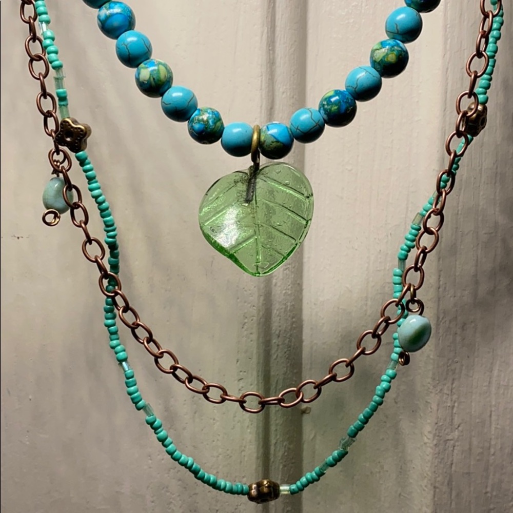 Handmade, precious stone necklace